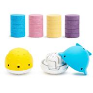 манчкин друзья по цвету: увлажняющие таблетки для окраски воды в ванне с 2 игрушечными диспенсерами - упаковка из 20 таблеток. логотип