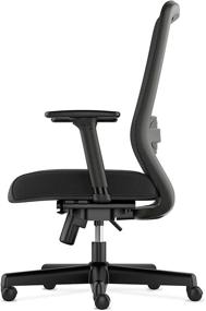 img 1 attached to 🪑 HON Exposure Mesh Task Computer Chair with Adjustable Arms for Office Desk, Black (HVL721), Back Support