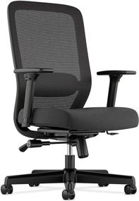 img 4 attached to 🪑 HON Exposure Mesh Task Computer Chair with Adjustable Arms for Office Desk, Black (HVL721), Back Support
