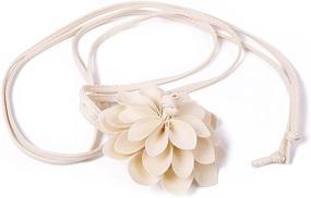 img 1 attached to MedeShe Braided Leather Fashion Flowers Women's Accessories for Belts