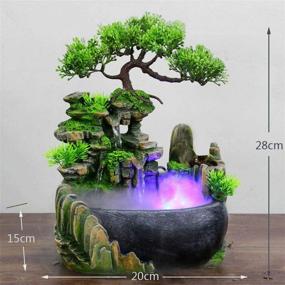 img 2 attached to Gdrasuya10 Rockery Fountain: Indoor LED Atomization Water Feature for Living Room, Bedroom, Office Decor