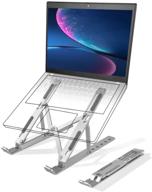 💻 hippo & frog aluminum laptop stand: adjustable 6-level portable desktop stand for 10-15.6" laptops - macbooks, hp, dell, acer, asus, lenovo logo