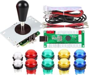 img 4 attached to 🕹️ Avisiri 1 Player Arcade DIY Kit: Ellipse Balltop Stick, LED Buttons, USB Encoder Controller - PC MAME Raspberry Pi Windows (Mixed Color Kit)