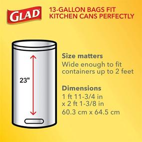 img 1 attached to 🗑️ Glad Tall Kitchen Trash Bags, 13 Gallon, White, 40 Count - Reliable and Convenient Disposal Solution