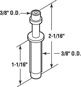 img 1 attached to 🚪 Pack of 2 Prime-Line N 6782 Nylon Bi-Fold Door Top Pivots