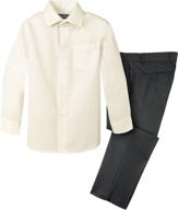 spring notion dress pants shirt boys' clothing set: comfort and style combined logo