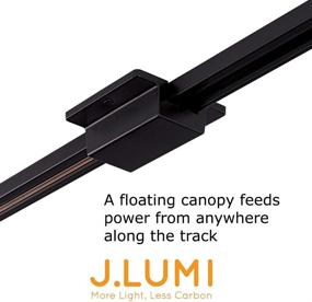 img 1 attached to 🔌 J.LUMI RAC6006 H Track Floating Canopy Connector, UL Listed, Compatible with Halo Track Rail Single Circuit Type, Durable Black Aluminum Channel