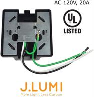 🔌 j.lumi rac6006 h track floating canopy connector, ul listed, compatible with halo track rail single circuit type, durable black aluminum channel логотип