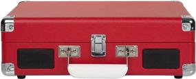 img 1 attached to 🎵 Crosley CR8005D-RE Cruiser Deluxe Vintage 3-Speed Bluetooth Suitcase Turntable in Red: Experience Classic Vinyl Sounds with Modern Connectivity