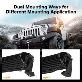 img 1 attached to 🔧 AUXMART Side Mounting Brackets for Double Row Straight or Curved LED Light Bars - Universal Fit (Pack of 2)