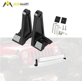img 4 attached to 🔧 AUXMART Side Mounting Brackets for Double Row Straight or Curved LED Light Bars - Universal Fit (Pack of 2)