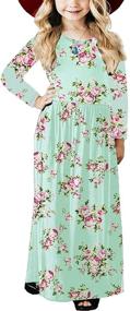 img 3 attached to 👗 Sleeve Spring Winter Dresses for Girls' Clothing: Stylish Dress Collection