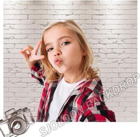 img 3 attached to SJOLOON White Brick Photography Backdrop: Ideal Studio Prop for Birthday Portrait Photoshoots & More!