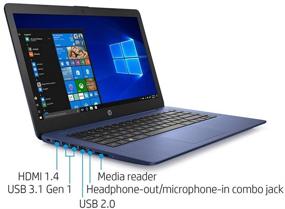 img 2 attached to 💻 Ноутбук HP Stream 14" HD SVA, Intel Celeron N4000, 4 ГБ ОЗУ, 64 ГБ флэш-памяти eMMC, веб-камера, 1 год Office, графика Intel UHD 600, Win 10S, цвет Royal Blue, 32 ГБ SnowBell USB-карта.