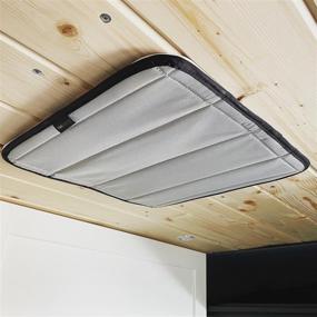 img 4 attached to 🏕️ VanEssential Magnetic Insulated Roof Vent Sun Cover for MaxxAir Fan, Fantastic Fan - Stay Cool in Cool Gray!