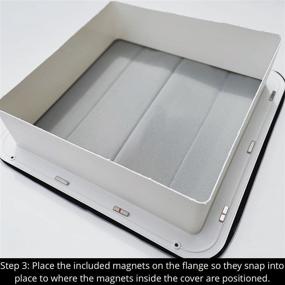img 1 attached to 🏕️ VanEssential Magnetic Insulated Roof Vent Sun Cover for MaxxAir Fan, Fantastic Fan - Stay Cool in Cool Gray!
