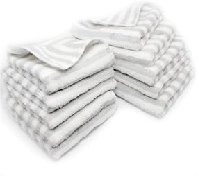 img 3 attached to 🧼 Charmsong 10 Pack Dishcloth: Eco-Friendly, Odor-Free, Reusable Cleaning Cloths - 10 x 10 Inch, Soft and Absorbent Grey Polyester