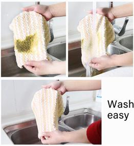 img 2 attached to 🧼 Charmsong 10 Pack Dishcloth: Eco-Friendly, Odor-Free, Reusable Cleaning Cloths - 10 x 10 Inch, Soft and Absorbent Grey Polyester