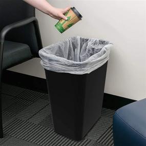 img 2 attached to 🗑️ Storex 4-Pack Large/Tall Waste Basket, 15.5 x 11 x 20.75 Inches, Black (00700U04C)