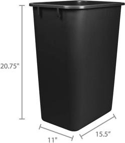 img 3 attached to 🗑️ Storex 4-Pack Large/Tall Waste Basket, 15.5 x 11 x 20.75 Inches, Black (00700U04C)
