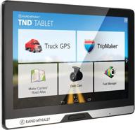 🖥️ black rand mcnally android tablet 80: enhanced with built-in dash cam, lifetime maps, live traffic, wi-fi, connected services logo