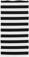 🖤 ultra soft luxury hand towel for bathroom - 30"x15" - black and white stripes logo