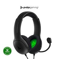 🎧 pdp gaming lvl40 stereo headset with mic - xbox one and series x|s compatible - pc, ipad, mac, laptop support - noise cancelling microphone, lightweight design, comfortable on-ear headphones - 3.5mm jack - black логотип