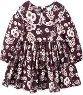 👗 chubbybun baby peter pan collar floral dress - sizes 2t, 3t, and 4t: perfect for toddler girls logo