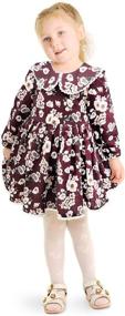 img 3 attached to 👗 ChubbyBun Baby Peter Pan Collar Floral Dress - Sizes 2T, 3T, and 4T: Perfect for Toddler Girls