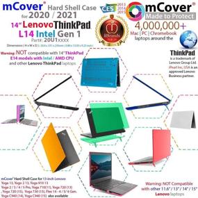 img 1 attached to 💼 mCover Hard Shell Case for 2020 / 2021 14-inch Lenovo ThinkPad L14 (14”, 1st Gen) - Protective Cover for Business Laptop Computers - LEN-TP-L14-G1 (Aqua)