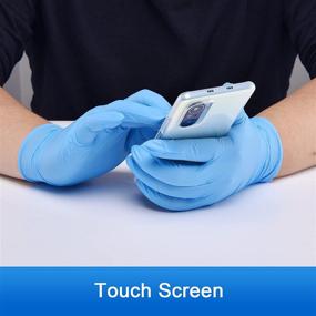 img 1 attached to Schneider Nitrile Exam Gloves: Latex-Free, Powder-Free, Blue 🧤 Disposable Gloves - For Medical, Cleaning, Food Service (3.5 mil)