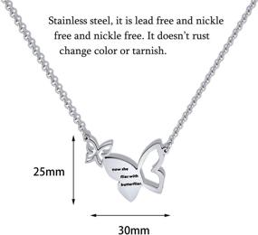 img 3 attached to 🦋 Butterfly-Inspired Rememberance Necklace - Your Companion in Flight