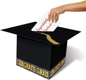 img 2 attached to 🎓 Graduation Cap Card Box (black) Party Accessory - 1 Count/Pkg