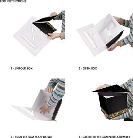 img 3 attached to 🎓 Graduation Cap Card Box (black) Party Accessory - 1 Count/Pkg