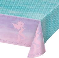 🧜 creative converting iridescent mermaid party tablecloths - blue (pack of 6), 102" x 54 logo