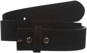 img 2 attached to Snap Suede Leather Strap Black Women's Accessories and Belts