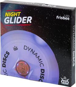 img 1 attached to 🌙 Dynamic Discs Night Glider LED Catch Frisbee: 175g Glow in The Dark Light-up Ultimate Frisbee, Perfect for Backyard Games and Tailgating