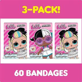 img 2 attached to 🎁 LOL Surprise! Shapes Glitter Kids Bandages, Pack of 60 Wearable Sticker Adhesive Bandages for Minor Cuts, Scrapes, Burns – Perfect Stocking Stuffer or White Elephant Gift