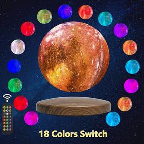 img 3 attached to 🌕 FIRPOW Levitating Moon Lamp: 18 Colors, Floating & Spinning, Remote Control, Timer, Fade & Flash - Perfect for Unique Gifts and Home Decor