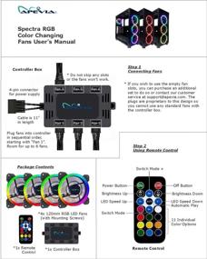 img 1 attached to 🔮 Apevia ST4-RGB Spectra 120мм Тихий Двойной RGB Цвет Изменения LED Игровой Вентилятор с Дистанционным Управлением, 16x LED & 8X Антивибрационные Резиновые Подушки (4 шт.)