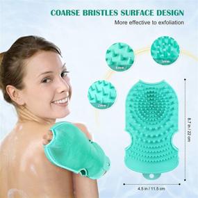 img 1 attached to 🧼 Silicone Body Scrubber: Dual-Sided Shower Brush for Effective Exfoliation, Massage, and Foam