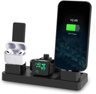 станция для зарядки undassenk 3 в 1 для apple watch, iphone и airpods – совместима с iwatch series 1~6, iphone 6~12 и airpods series – необходим оригинальный зарядник и кабели. логотип