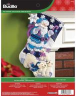 🎅 bucilla arctic santa 18-inch christmas stocking, felt applique kit logo