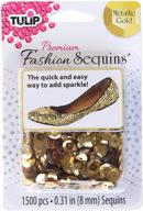 gold sequin tulip fashion logo