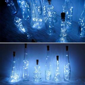 img 3 attached to Wine Bottle String Lights With Cork Seasonal Decor