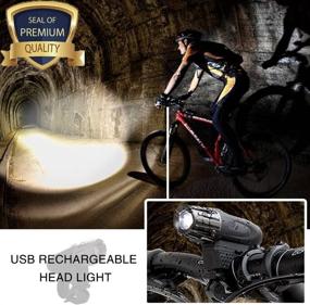 img 1 attached to Bike Lights for Night Riding: Front and Rear Bicycle Lights with Micro USB Charging - Over 6 Hours of Illumination, Includes Two Charging Cables - Effortless Installation for Men, Women, and Kids