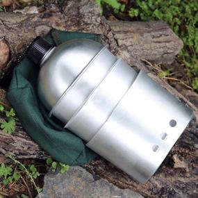 img 3 attached to 🥾 Lixada Military Canteen Kit - 2pcs 1000ml & 600ml Stainless Steel Canteen Cup Set with Cover Bag for Outdoor Camping, Hiking, and Backpacking