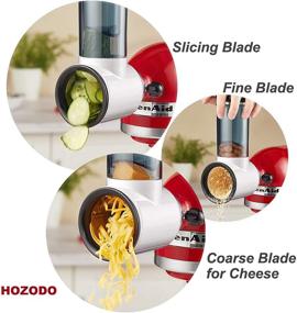 img 2 attached to 🥦 KitchenAid Stand Mixer Attachment: Slicer Shredder, Cheese Grater, and Food Processor by Hozodo