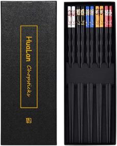 img 4 attached to 🥢 Premium HuaLan Alloy Chopsticks: Japanese Non-Slip, Durable & Stylish