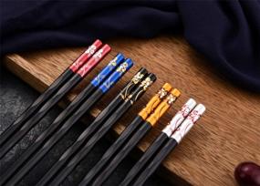 img 2 attached to 🥢 Premium HuaLan Alloy Chopsticks: Japanese Non-Slip, Durable & Stylish